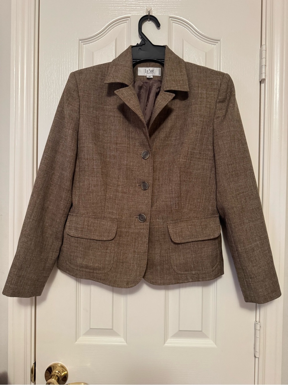 Le Suit Brown Tailored Women's Blazer